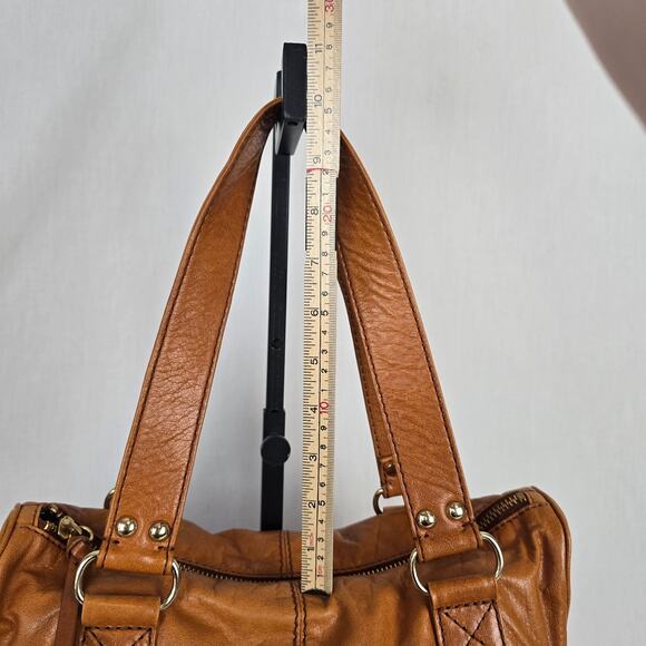 Gianni Bini Leather Shoulder Bag Chestnut - Cognac Brown - Picture 16 of 16